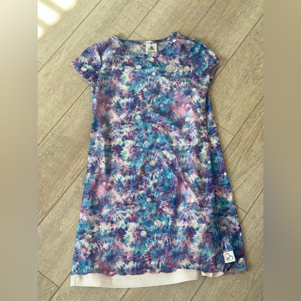 Disney Blue and Purple Tie-Dye Kids Dress - Picture 2 of 3